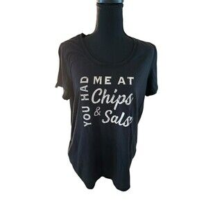 Maurices Women’s Medium Had Me At Chips And Salsa Graphic T-Shirt Tee‎